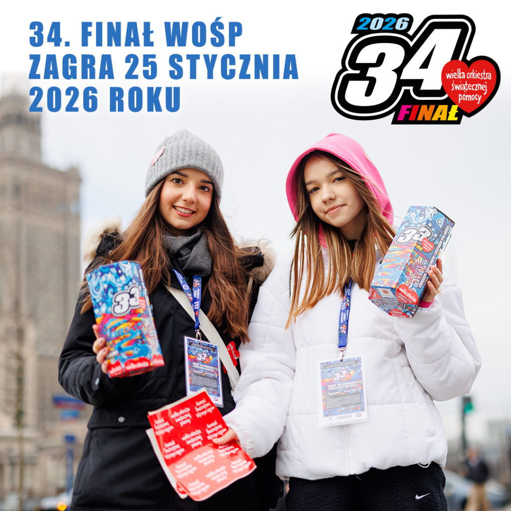 34. Finał WOŚP Czekamy na chętnych wolontariuszy.