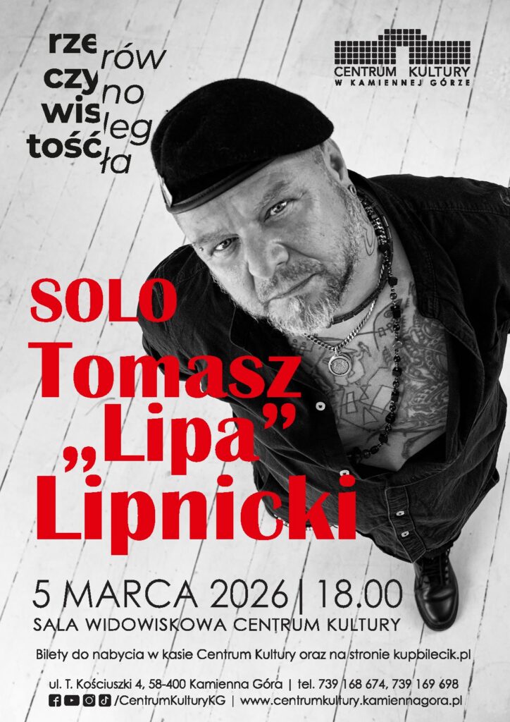 Tomasz „Lipa” Lipnicki SOLO Spotkanie autorskie z muzyką w tle