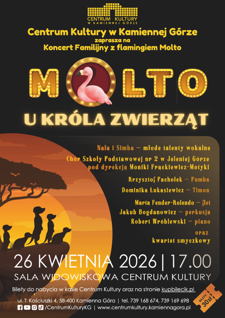 MOLTO U KRÓLA ZWIERZĄT – Zaproszenie na koncert