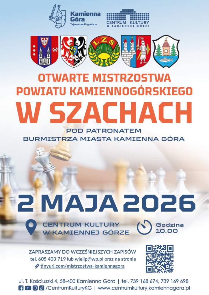 Komunikat organizacyjny – Otwartych Mistrzostw Powiatu Kamiennogórskiego w szachach