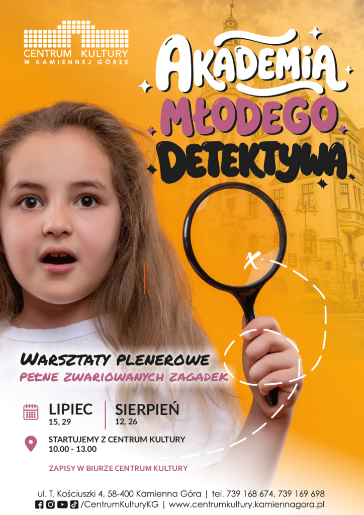 AKADEMIA MŁODEGO DETEKTYWA – wakacyjne warsztaty plenerowe z zagadkami